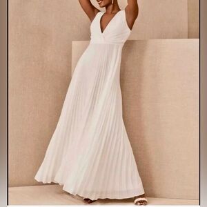 BHLDN Badgley Mischa Sloane pleated Wedding Dress